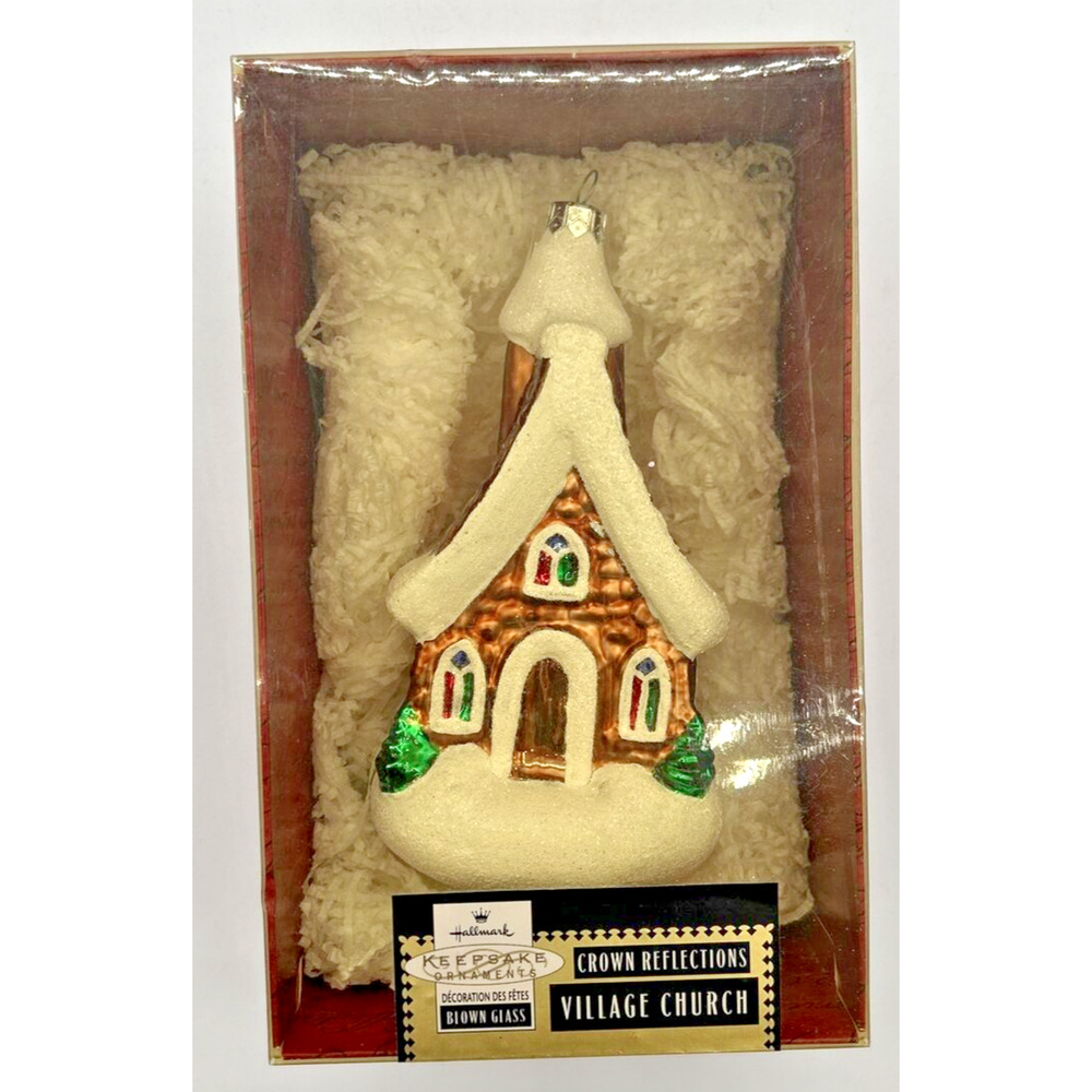 1999‎ Hallmark Crown Reflections Keepsake Village Church NIB U239